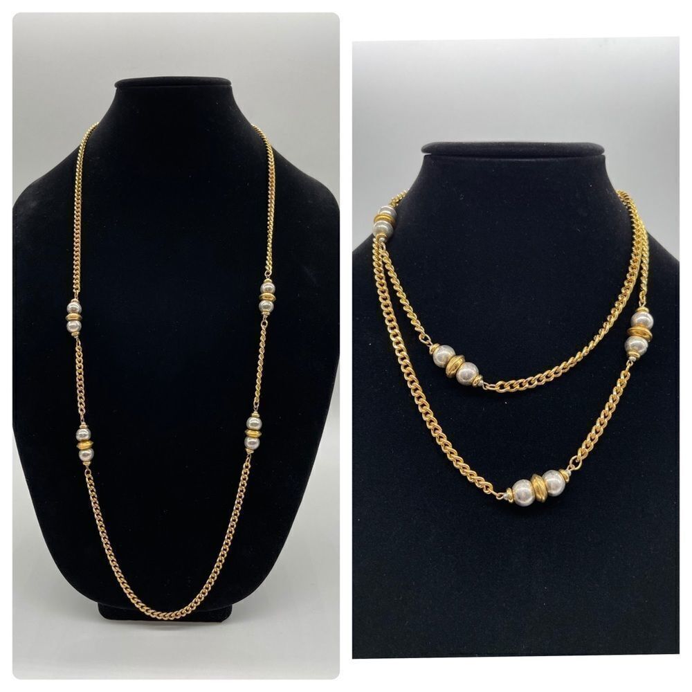 Vintage AFJ Gold & SilverTone Ball shaped accents